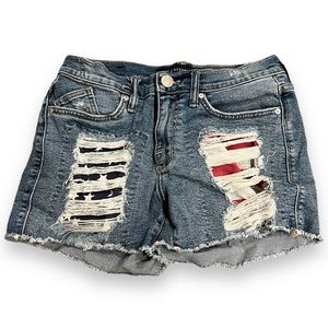 Vintage Rock & Republic Patriotic Ripped Jean Shorts